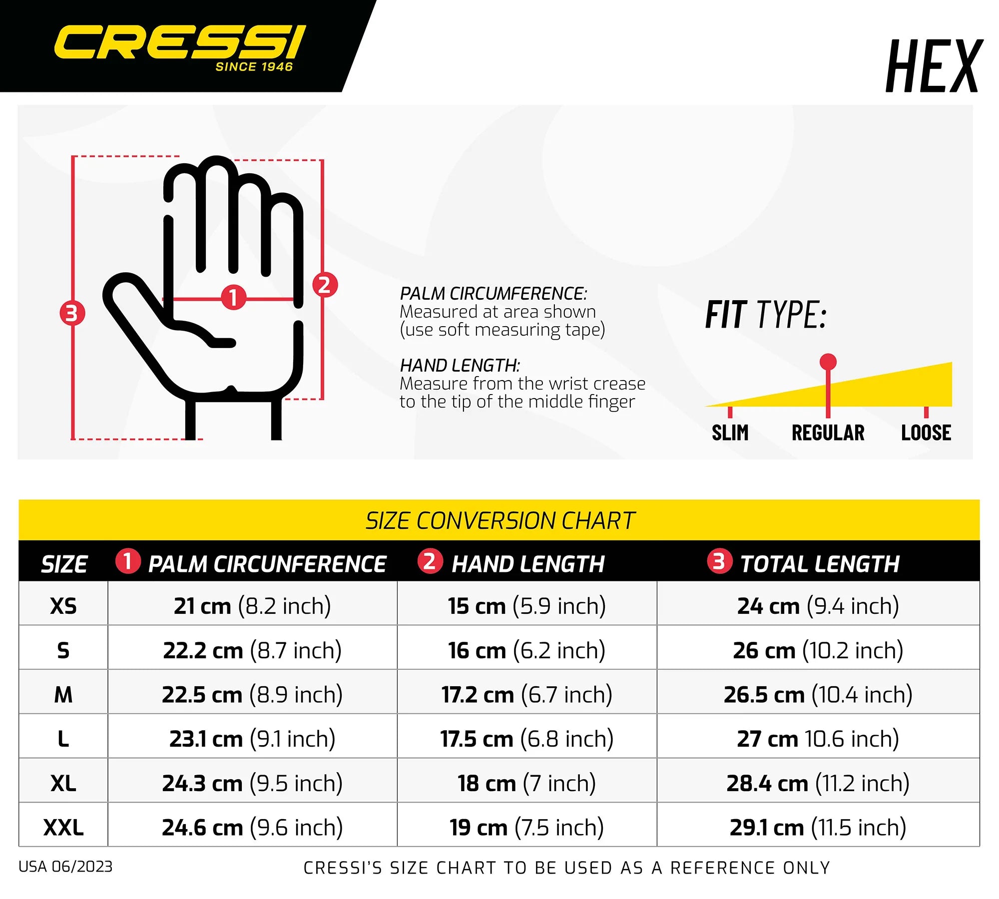 Cressi Hex Grip Handschuh Blue