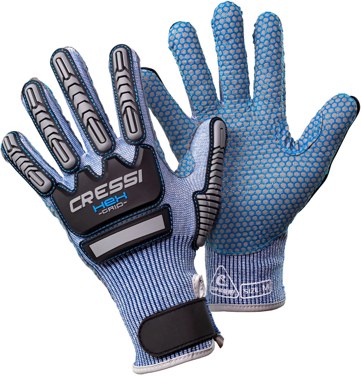 Cressi Hex Grip Handschuh Blue