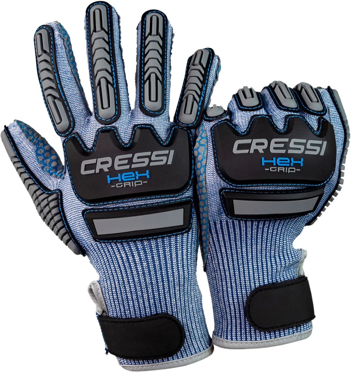 Cressi Hex Grip Handschuh Blue